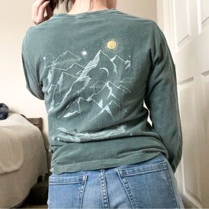 Teal Mountain Range Shirt